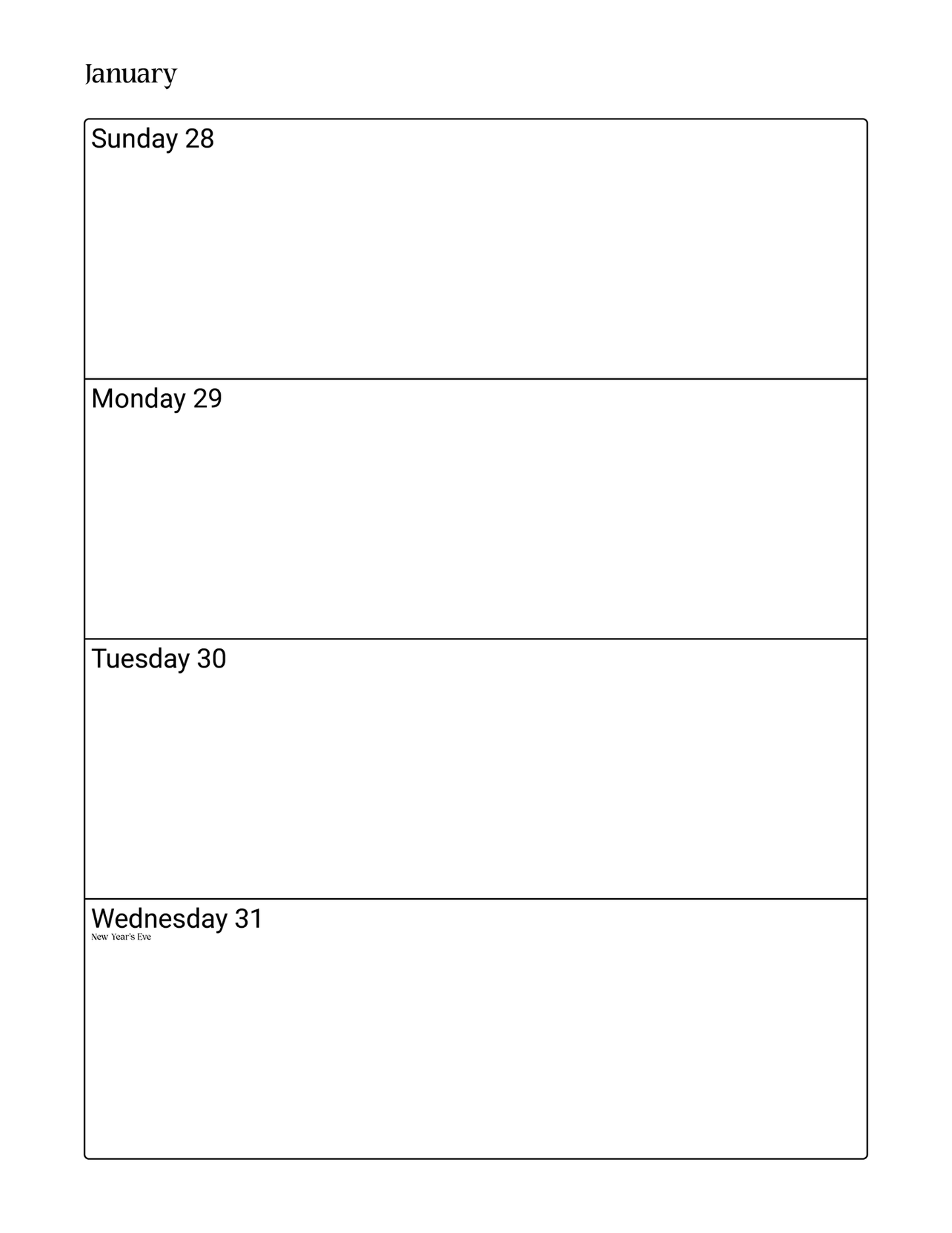 2026 Weekly/Monthly Planner