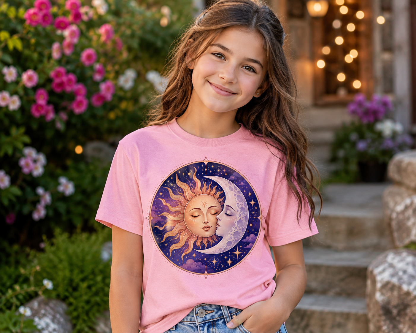 Celestial Sun & Moon Youth T-Shirt