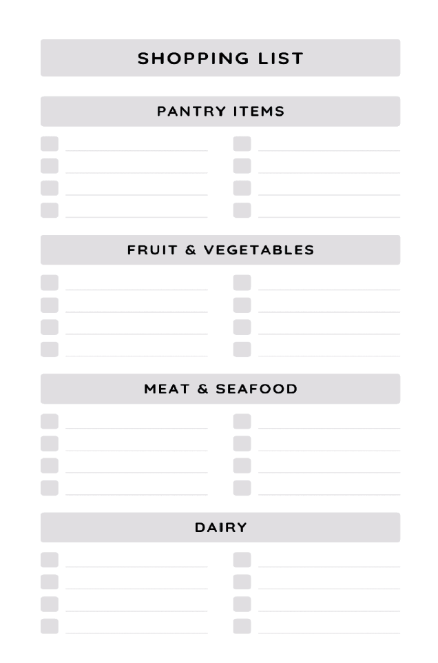 Personal Shopping List Coil Bound Book