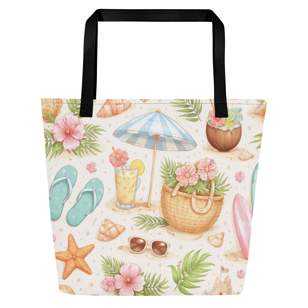 Beach Tote Bag with Pocket | Stylish & Spacious | Tess Adventure