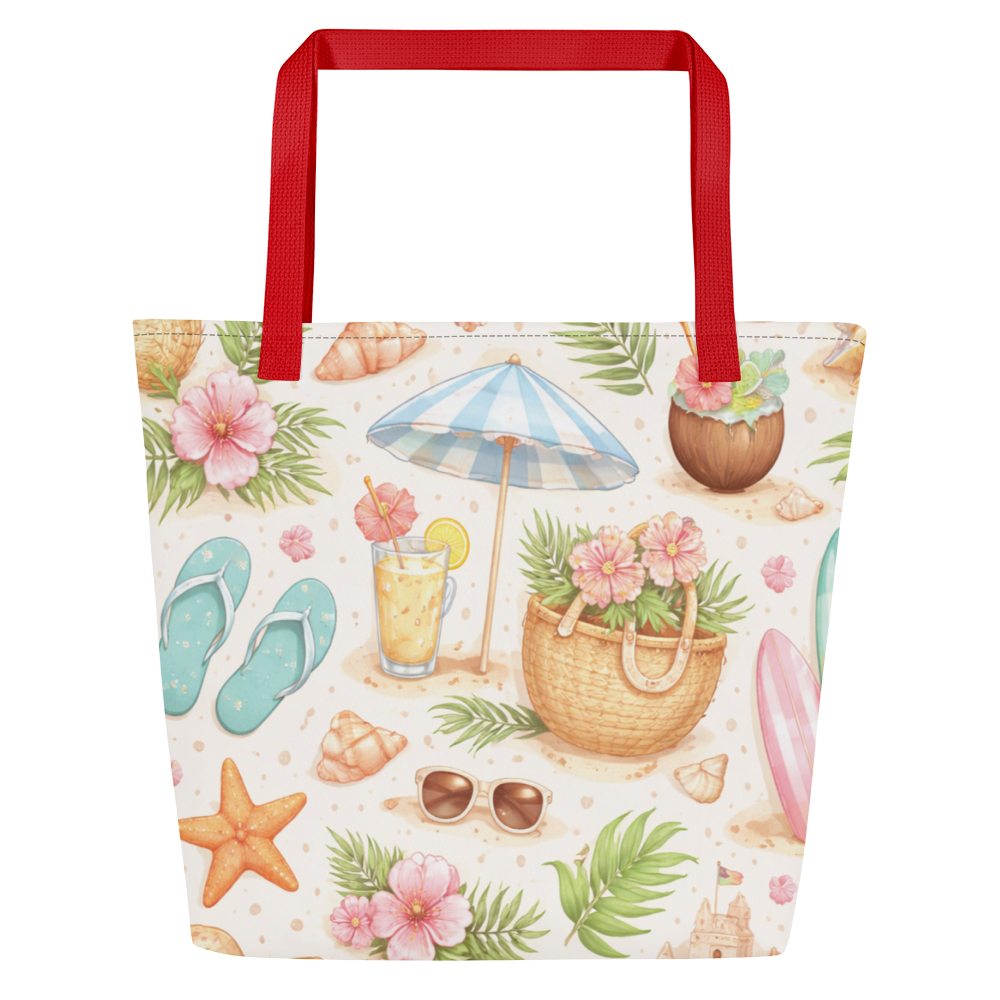 Beach Tote Bag with Pocket | Stylish & Spacious | Tess Adventure