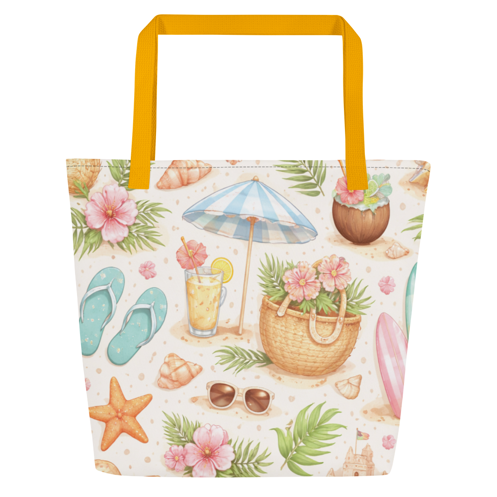 Beach Tote Bag with Pocket | Stylish & Spacious | Tess Adventure