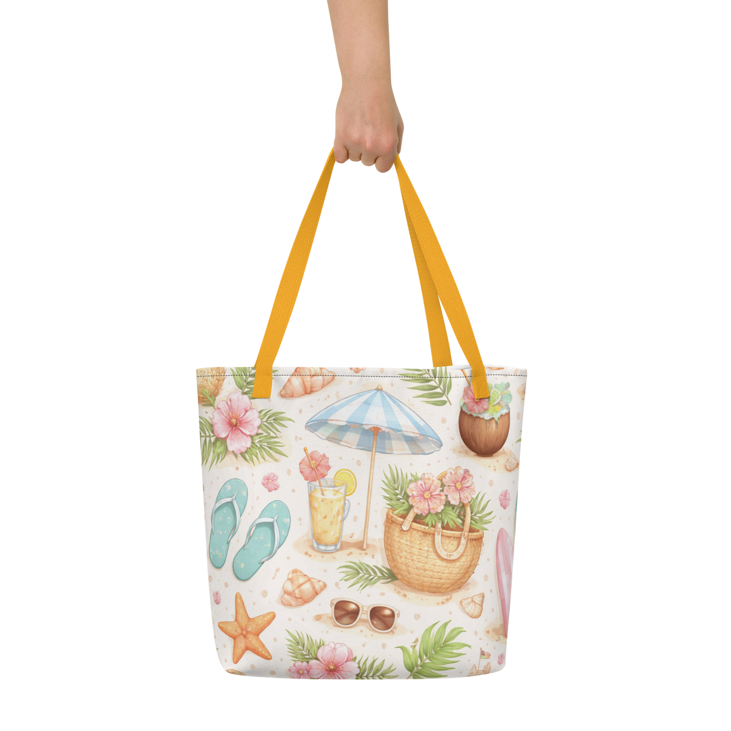 Beach Tote Bag with Pocket | Stylish & Spacious | Tess Adventure