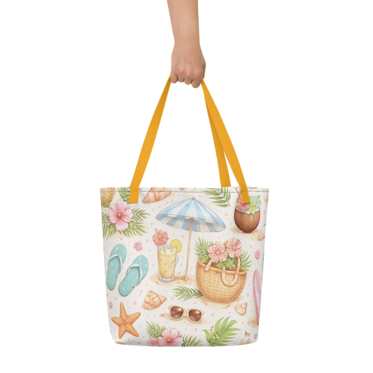 Beach Tote Bag with Pocket | Stylish & Spacious | Tess Adventure