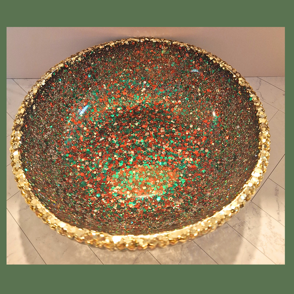 Glitter Resin Christmas Bowl